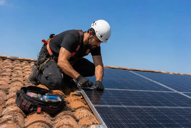 Maintenance et monitoring de panneaux solaires à Saint-Julien-de-Peyrolas