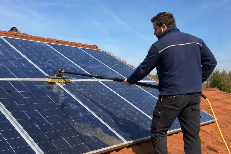 Nettoyage et entretien de panneaux solaires à Saint-Julien-de-Peyrolas